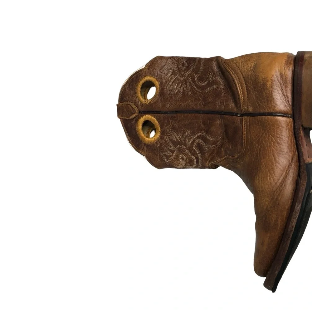 Veronica Palomino Castro kids size 13 western leather boots/035-20 2887/ brown